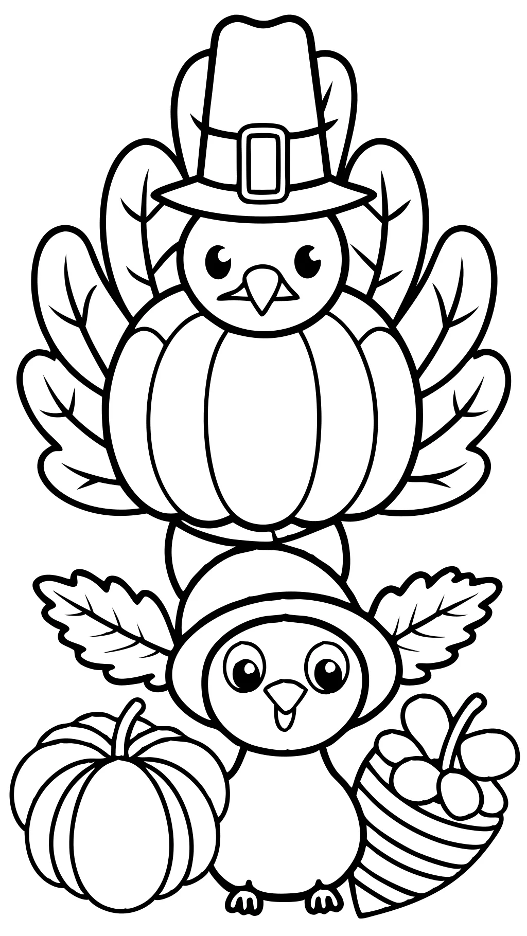 free printable thanksgiving color pages